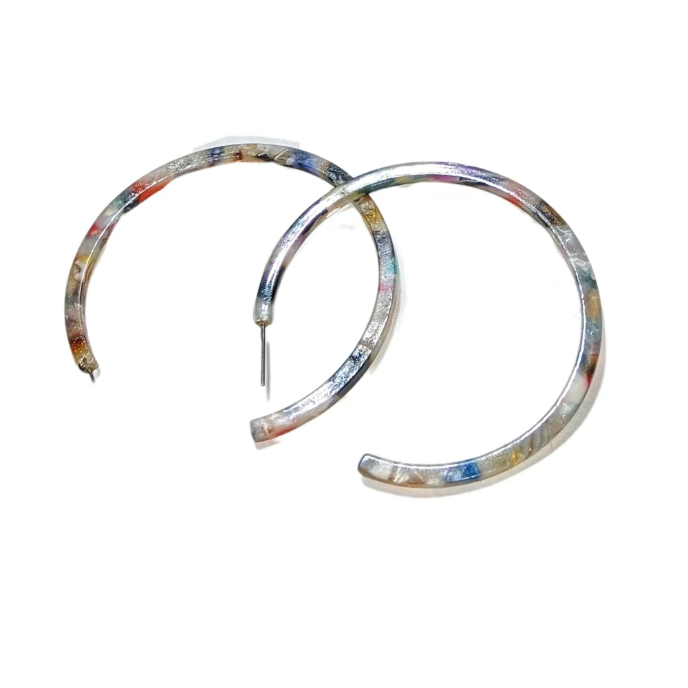 🙋 10/$20. Multicolor Oversized Hoop Earrings